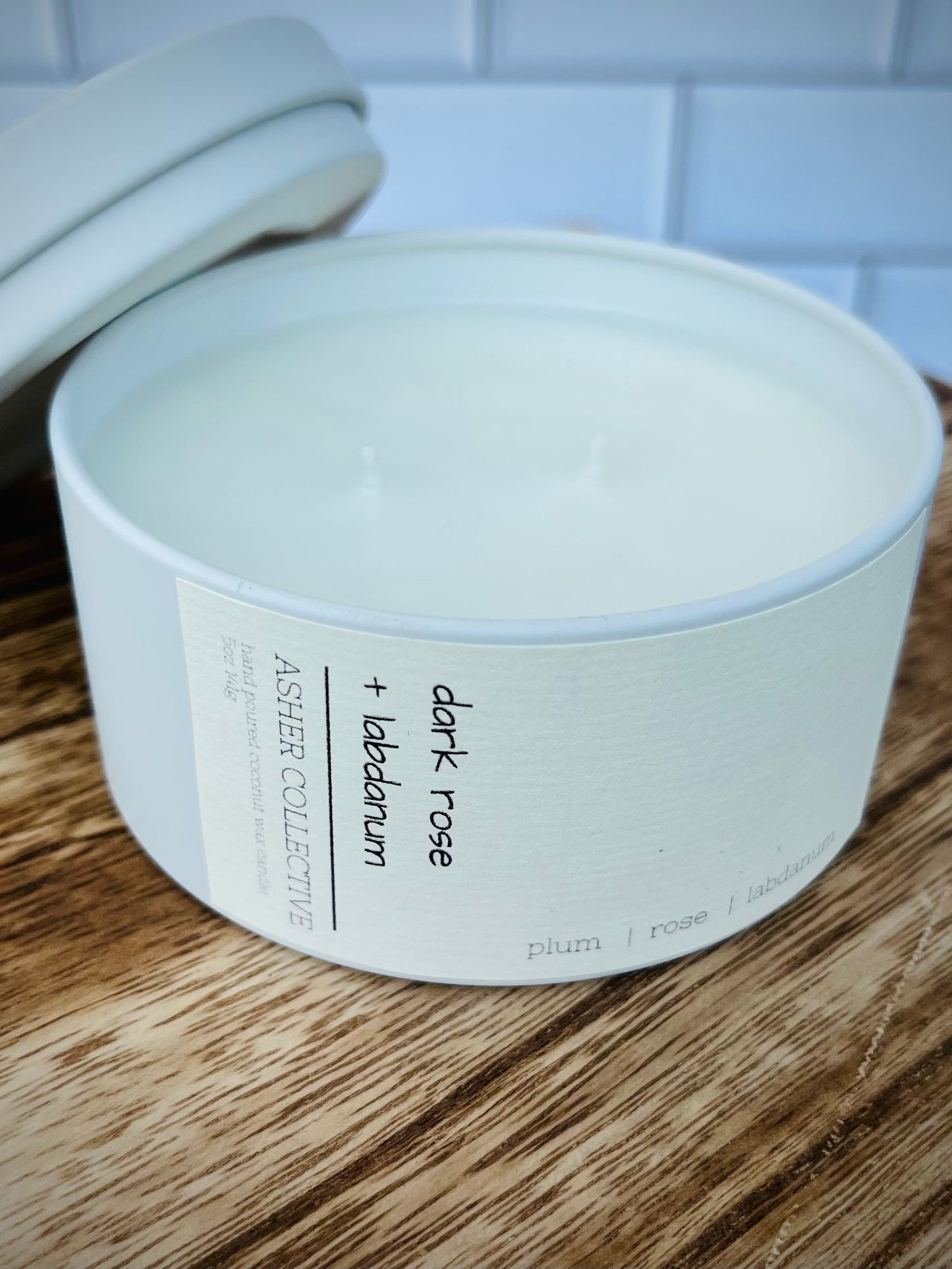 Dark Rose + Labdanum 5oz Candle